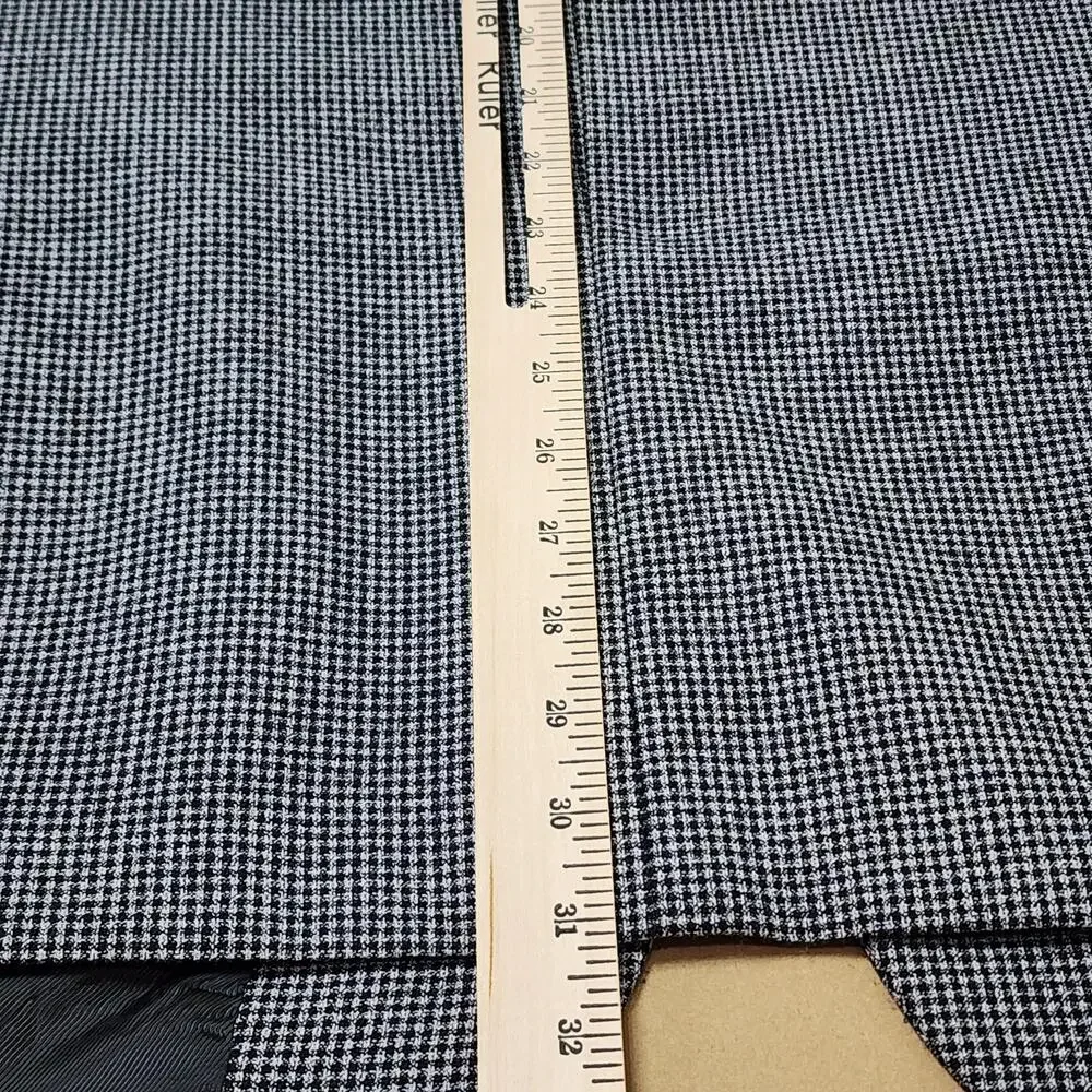 Bert Pulitzer Sport Coat Mens 46 Gray Wool Tweed Check Three Button Blazer
